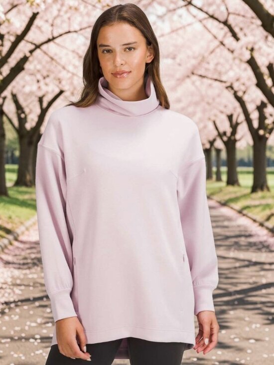 lululemon athletica Tops - 🍋 Lululemon Modal-Blend Turtleneck Tunic Pink Peony sz 4m $128 🍋